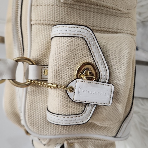 🔹️Coach🔹️ | Vintage 2004 Small Cotton Twill Gallery Canvas  Satchel - Picture 3 of 16